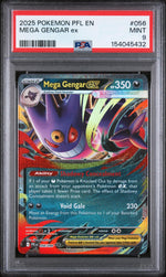 2025 Pokemon Mega Evolution Phantasmal Flames Mega Gengar Ex #056 PSA 9