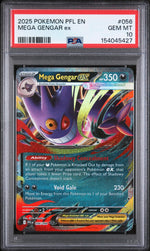 2025 Pokemon Mega Evolution Phantasmal Flames Mega Gengar Ex #056 PSA 10