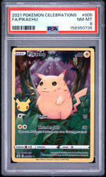 2021 Pokemon Sword and Shield Celebrations Pikachu #005 /25 PSA 8