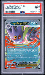 2025 Pokemon Mega Evolution Phantasmal Flames Mega Gengar Ex #056 /94 PSA 9
