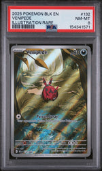 2025 Black Bolt - Blk En - English Illustration Rare Holo Venipede #132 PSA 8