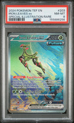 2024 Pokemon Scarlet and Violet Temporal Forces Special Illustration Rare Iron Leaves Ex #203 PSA 8
