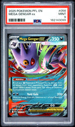 2025 Pokemon Mega Evolution Phantasmal Flames Mega Gengar Ex #056 PSA 9