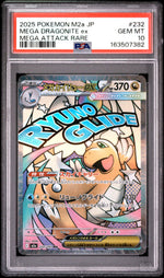 2025 Pokemon Mega Dream Ex Japanese Mega Attack Rare Mega Dragonite Ex #232 PSA 10