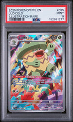 2025 Pokemon Mega Evolution Phantasmal Flames Illustration Rare Ludicolo #095 PSA 9