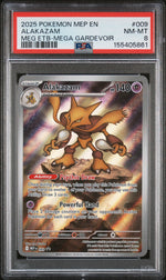 2025 Pokemon Mega Evolution Black Star Promo Mega Gardevoir Elite Trainer Box Alakazam #009 PSA 8