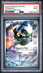 2025 Pokemon Scarlet and Violet Black Star White Flare Promo Elite Trainer Box Tornadus #210 PSA 9