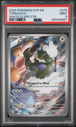 2025 Pokemon Scarlet and Violet Black Star White Flare Promo Elite Trainer Box Tornadus #210 /270 PSA 9