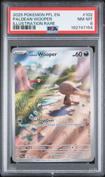 2025 Pokemon Mega Evolution Phantasmal Flames Illustration Rare Paldean Wooper #102 PSA 8