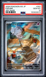 2026 Pokemon Mega Nihil Zero Japanese Art Rare Espurr #087 PSA 10