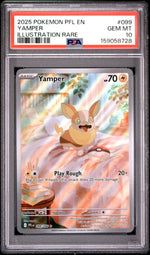 2025 Pokemon Mega Evolution Phantasmal Flames Illustration Rare Yamper #99 PSA 10