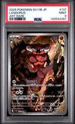 2025 Pokemon Scarlet and Violet Black Bolt Japanese Art Rare Landorus #137 PSA 9