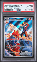 2026 Pokemon Mega Evolution Ascended Heroes Illustration Rare Ethan's Magcargo #222 PSA 10