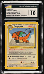 1999 Pokemon #5 Dragonite Black Star Promos CGC 10