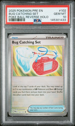 2025 Prismatic Evolutions English Pok^ Ball Holo Bug Catching Set #102 PSA 10