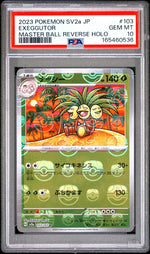 2023 Pokemon Scarlet and Violet Strength Expansion Pack 151 Japanese Master Ball Reverse Holo Exeggutor #103 PSA 10