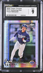2025 Topps Chrome #152 Hyeseong Kim Prism Refractor CGC 9