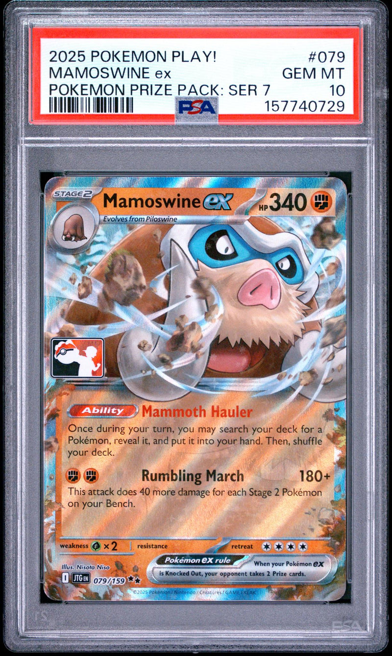 Pokémon Prize Pack: Series 7 Mamoswine ex #079/159 PSA 10