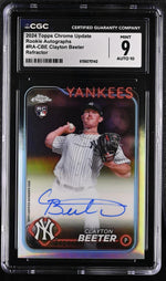 2024 Topps Chrome #RA-CBE Clayton Beeter Rookie Autographs /499 Auto CGC 9