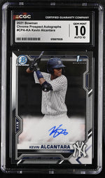 2021 Bowman #CPA-KA Kevin Alcantara Chrome Prospect Autographs Auto CGC 10