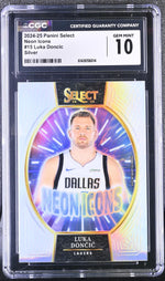 2024 Select #15 Luka Dončić Neon Icons CGC 10