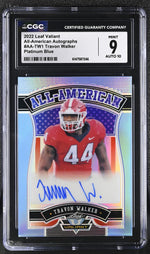 2022 Valiant #AA-TW1 Travon Walker All-American Autographs 10/10 Auto CGC 9
