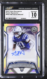 2024 Topps Resurgence #RRS-AMI Adonai Mitchell Rookie Signatures CGC 10