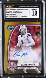 2024 Bowman Chrome #PA-BSH Blake Shapen Prospect Autographs /250 Auto CGC 10