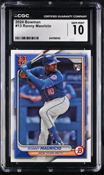 2024 Bowman #13 Ronny Mauricio CGC 10