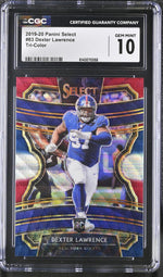 2019 Select #83 Dexter Lawrence Tri-Color /199 CGC 10