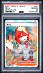 2025 Pokemon Scarlet and Violet Prismatic Evolutions Ultra Rare Mela #140 PSA 10