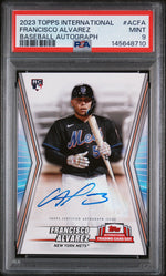 2023 Topps International Trading Card Day Baseball Autographs Francisco Alvarez #ACFA /72 PSA 9