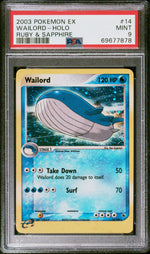 2003 Pokemon Ex Ruby and Sapphire Holo Wailord #14 PSA 9