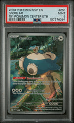2023 Pokemon Scarlet and Violet Black Star Promo 151 Pokemon Center Elite Trainer Box Snorlax #051 PSA 9