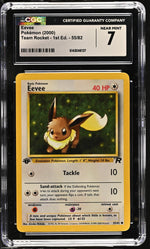 2000 Pokemon #55/82 Eevee Team Rocket - 1st Ed. CGC 7