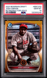 2023 Bowman Draft Chrome Retrofractor Gold Refractor Josh Gibson #BDC202 /50 PSA 10