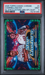 2025 Topps Cosmic Chrome Dual Star Clusters Green Space Dust Kristian Campbell/Marcelo Mayer #5 /777 PSA 9