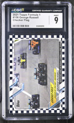 2021 Topps Formula 1 #156 George Russell Checker Flag CGC 9