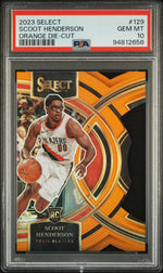 2023 Panini Select Orange Die-Cut Scoot Henderson #129 /65 PSA 10
