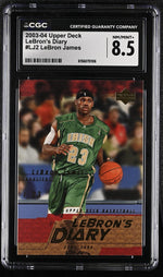 2003 LeBron's Diary #LJ2 LeBron James LeBron's Diary CGC 8.5