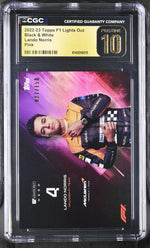 2022 Topps F1 Lights Out Lando Norris Black & White /150 CGC 10