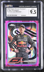 2024 Topps Chrome #1 Max Verstappen Fuchsia Lava Refractor /225 CGC 9.5