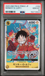 2025 One Piece Japanese Prb02-Premium Booster -One Piece Card the Best- Vol.2 Monkey D. Luffy #109 PSA 10