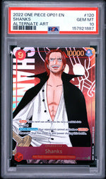 2022 One Piece Romance Dawn Alternate Art Shanks #OP01-120 PSA 10