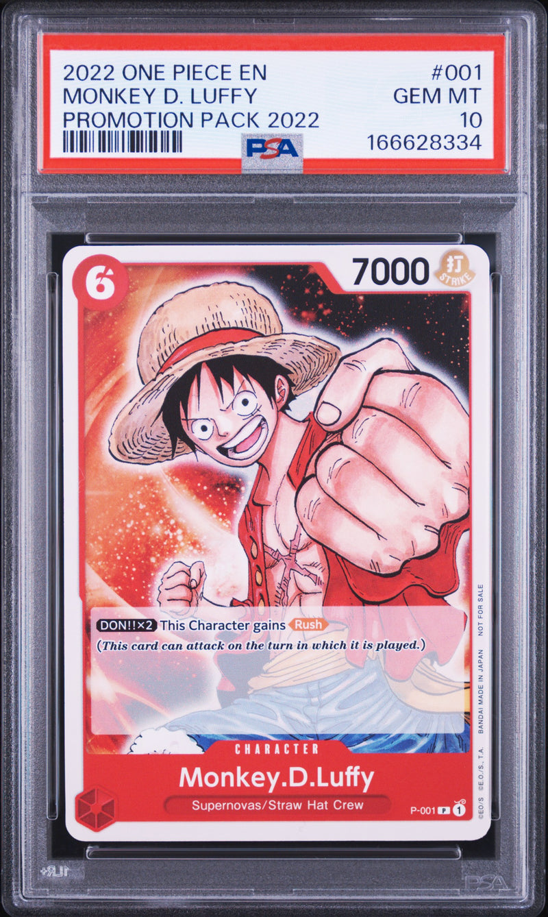 2022 One Piece Promotion Pack Monkey D. Luffy #P-001 PSA 10