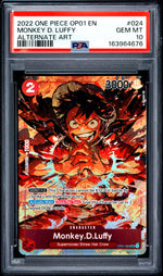 2022 One Piece Romance Dawn Alternate Art Monkey D. Luffy #OP01024 PSA 10