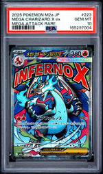 2025 Pokemon Mega Dream Ex High Class Expansion Japanese Mega Attack Rare Mega Charizard X Ex #223 PSA 10