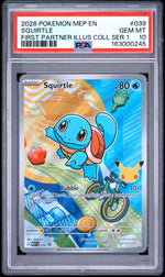 2026 Pokemon Mega Evolution Black Star Promo First Partner Illustration Collection Series 1 Squirtle #039 PSA 10