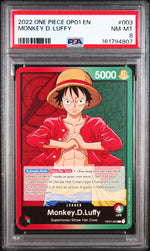 2022 One Piece Romance Dawn Leader Monkey D. Luffy #OP01003 PSA 8