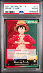 2022 One Piece Romance Dawn Leader Monkey D. Luffy #OP01003 PSA 8